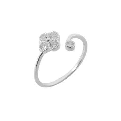 ANILLO FLOR REGULABLE (PLATA 925)