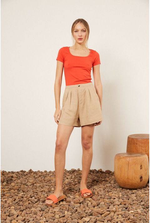 Remera C/cuadrado Mora (colorado)