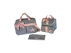 Kit mala + mochila trocador e porta chupeta