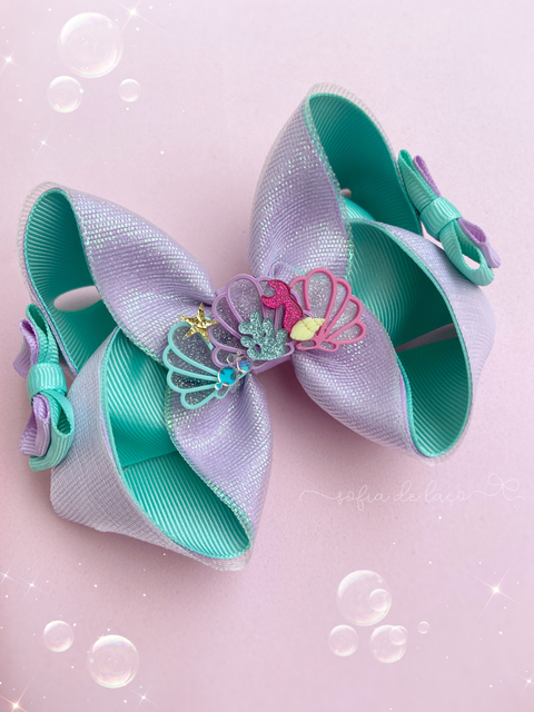 Laço sereia trio de conchas