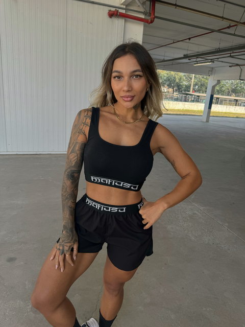 Shorts Mafiusu Feminino Elastan Preto - MAFIUSU