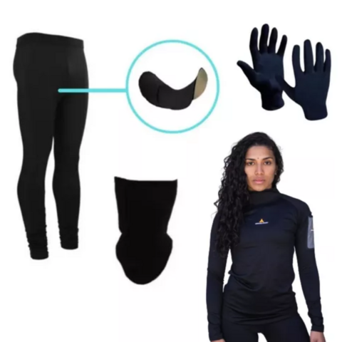 Combo Dama! Calza Badana + Camiseta Trmica + Cuello Y Guant - comprar online