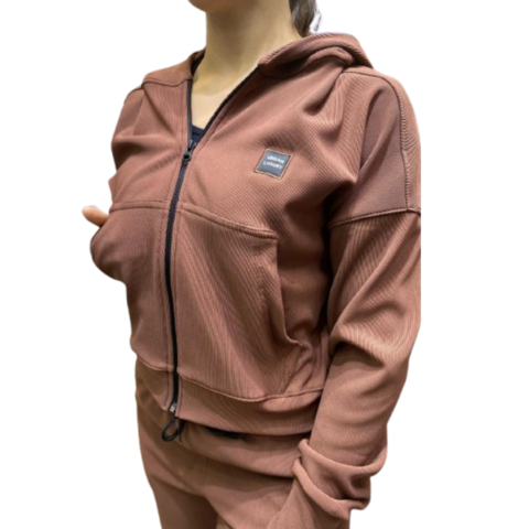 Campera lycra deportiva dama -CAMPOTTO MARRRON - comprar online