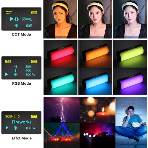 Iluminador Bastão LED Compacto Magnético ULANZI i-light (6w / RGB /CCT / FX / 2000mAh / ICR>95)