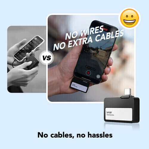 Lexar SSD Portátil 2TB Professional Go USB 3.2 Gen 2 (Apple ProRes 4K/60p)