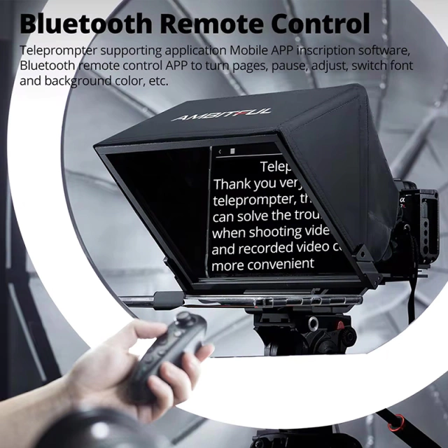 Teleprompter Portátil 14" para Tablet/Celular - Ambitiful Big Screen T14 (Case Rígido / Controle Bluetooth / L Bracket) - comprar online
