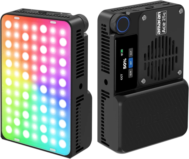 Led Portátil Amaran ACE 25C Charcoal ( 32W / RGB / FX / APP CONTROL / 4500mAh / CRI 95 | TLCI 95 | SSI (D56) 73 ) - comprar online