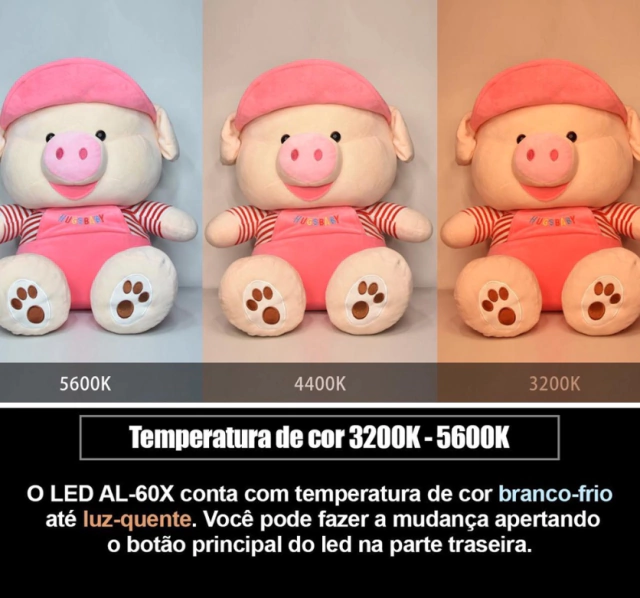 Iluminador Starled - Led Bicolor 54w Greika AL60X + Suporte Para Celular na internet