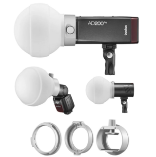 Difusor Silicone Mini Dome 15cm Godox ML-CD15 (3 adaptadores para Flash/Led Cabeça Redonda ou Retangular)