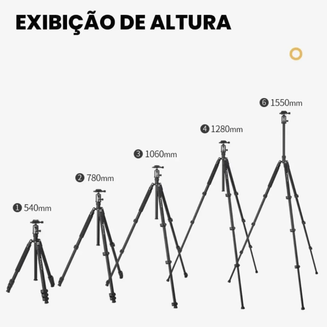 Tripé WEIFENG WT628 BALLHEAD - 155cm / 5kg / Suporte Celular e Controle Disparo - comprar online