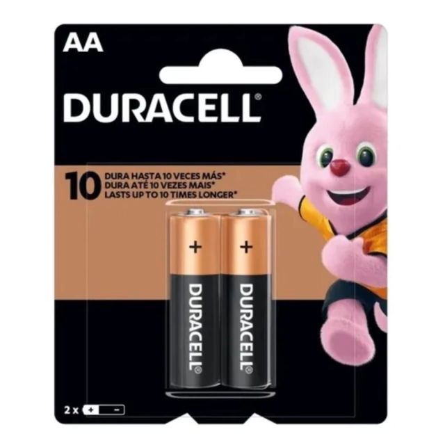 2 Pilhas Alcalinas Duracell AA
