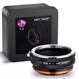 Adaptador Montagem K&F EF-E IV - Sony E-Mount / Canon EF-EFS (FOCO MANUAL)