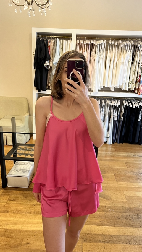 CONJUNTO FLOPY SATEN PARIS LISO CON PUNTILLA - comprar online