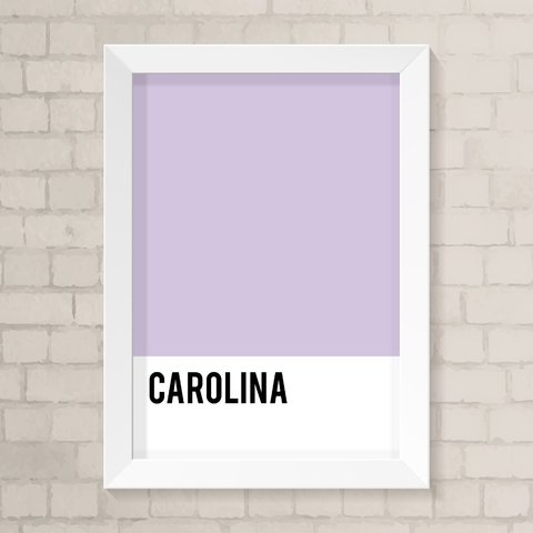 Quadro com Nome Pantone Lilás