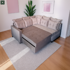 Sofá de Canto SFC_nu 63 - Se Transforma em Cama Confortável Sued na internet