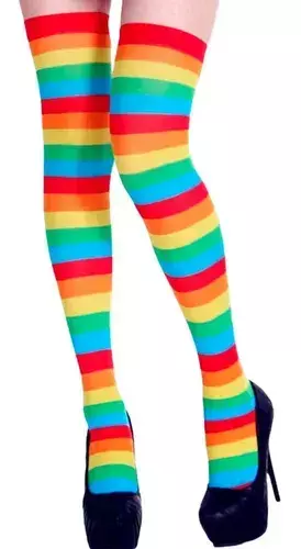 Medias bucanera rayada multicolor