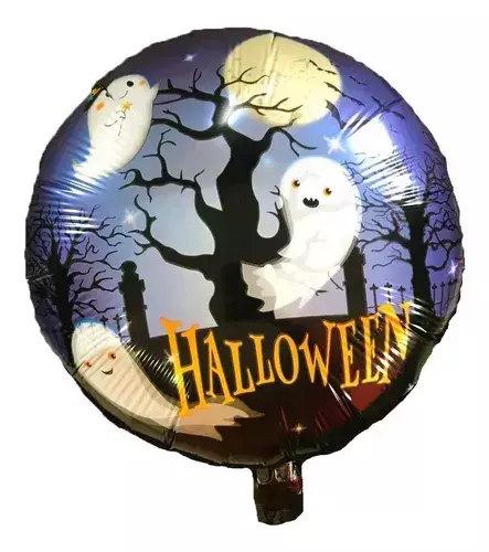 Globo metalizado "FANTASMAS HALLOWEN" 45cm