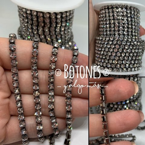 CINTA DE STRASS CRISTAL BASE COLOR SS18 (COD:446)