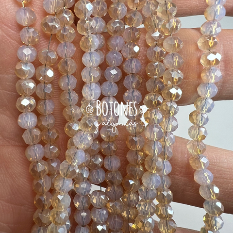 CRISTALITOS - 4X3.5MM- PAQUETE X 10 TIRAS (COD: 2160) REDONDO