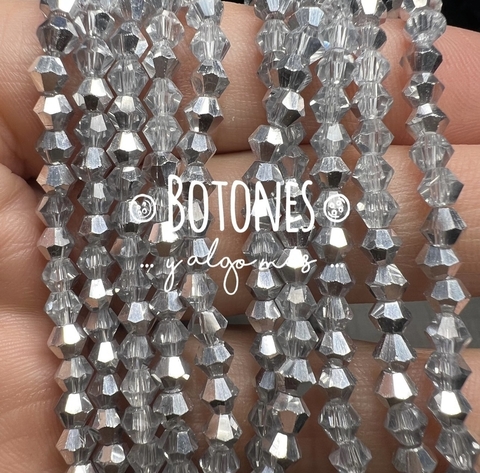 CRISTALITOS - 4X3,5MM- PAQUETE X 10 TIRAS(COD: 2827) BICONO - ROMBO