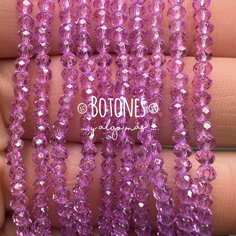 CRISTALITOS - 2X1.5MM- PAQUETE X 10 TIRAS (COD: 2988) REDONDO