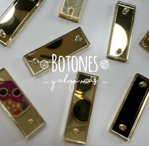 ESPEJOS BAGUETTE 7X21MM (COD: 2747) DORADO