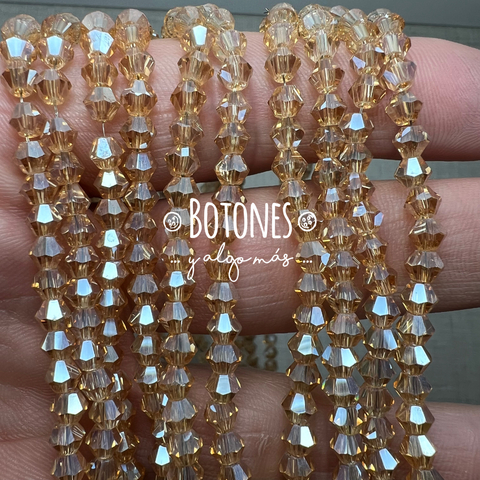 CRISTALITOS - 4x3.5MM- (COD: 2885) BICONO - ROMBO