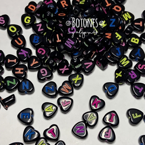 LETRAS PASANTES CORANZON NEGRO- (COD: 1873)