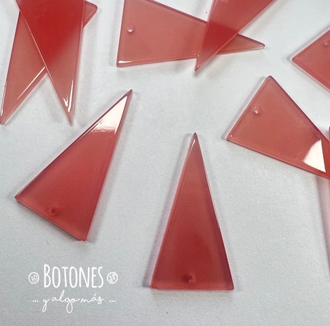 DIJE DE ACRILICO - TRIANGULO 40X20MM (COD:2471)