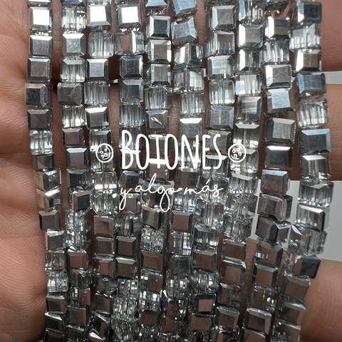 CRISTALITOS - 4MM- PAQUETE X 10 TIRAS (COD: 2946) CUBO