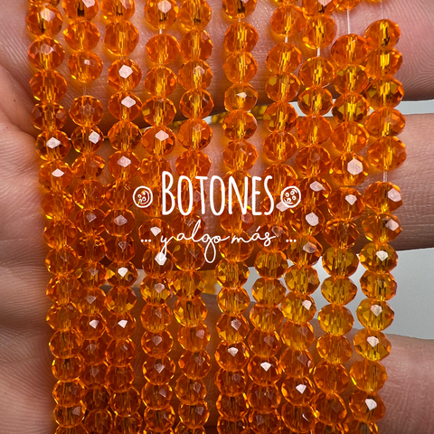 CRISTALITOS - 4X3.5MM- PAQUETE X 10 TIRAS (COD: 2931) REDONDO