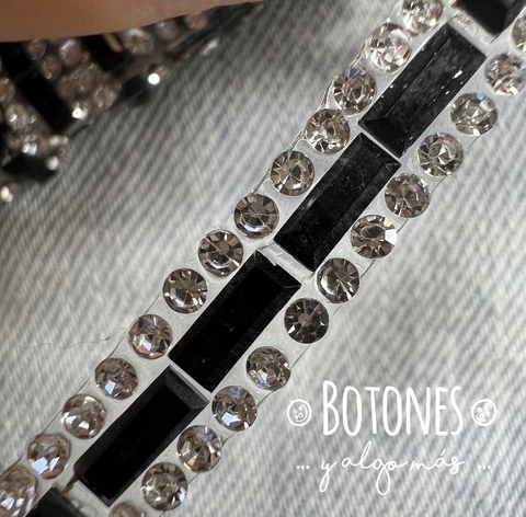 GALON GEMA Y STRASS - 7MM- (COD:2812)