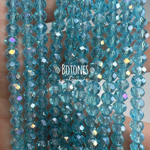 CRISTALITOS - 4X3.5MM- PAQUETE X 10 TIRAS (COD: 2085) REDONDO