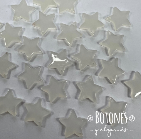 DIJE DE ACRILICO - ESTRELLA 14MM (COD: 2476)