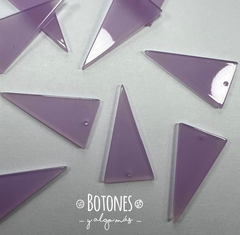 DIJE DE ACRILICO - TRIANGULO 40X20MM (COD:2470