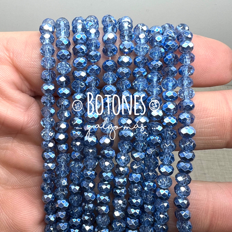 CRISTALITOS - 4X3.5MM- PAQUETE X 10 TIRAS (COD: 2892) REDONDO