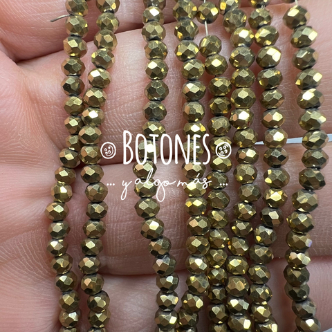 CRISTALITOS - 2X1.5MM- PAQUETE X 10 TIRAS (COD: 2956) REDONDO