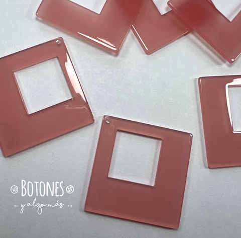 DIJE DE ACRILICO - CUADRADO 40X40MM (COD: 2467)