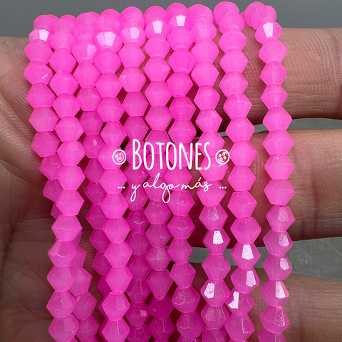 CRISTALITOS - 4X3,5MM- PAQUETE X 10 TIRAS (COD: 088) BICONO - ROMBO