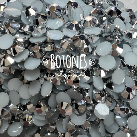 STRASS RESINA- PLATA- SS10 (2.8mm)(COD: 1648) NO HOTFIX