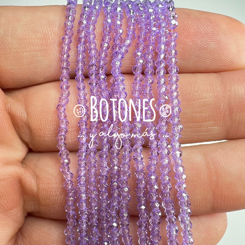 CRISTALITOS - 1MM- PAQUETE X 10 TIRAS (COD: 659) REDONDO