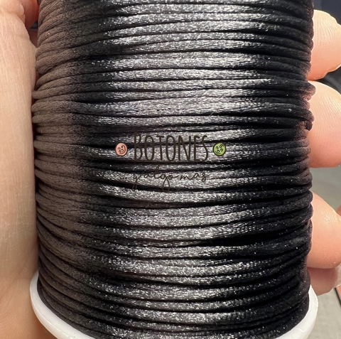 HILO DE SEDA NEGRO 1 MM - ROLLO 100 MT- (COD: 2848)