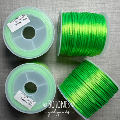 HILO DE SEDA VERDE 1 MM - ROLLO 20 MT- (COD: 3042)