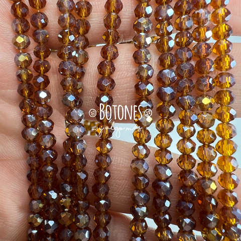 CRISTALITOS - 4X3.5MM- PAQUETE X 10 TIRAS (COD: 1313) REDONDO