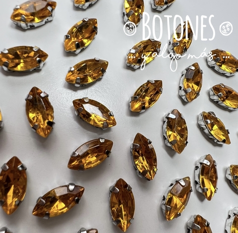 NAVETTE MINI-GEMA TOPAZ ENGARZADA- 5X10MM- (COD:2758) NLT