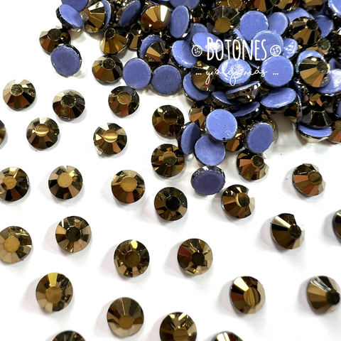 STRASS VIDRIO - DORADO - SS16 X 1440 UNID (COD: 1639) HOTFIX