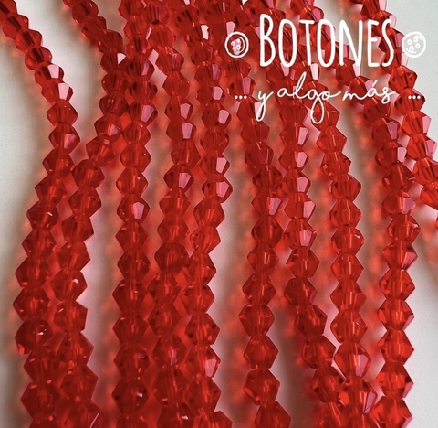 CRISTALITOS - 4X3,5MM- PAQUETE X 10 TIRAS (COD: 1316) BICONO - ROMBO