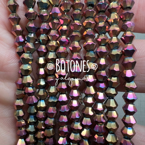 CRISTALITOS - 4x3.5MM- (COD: 2898) BICONO - ROMBO