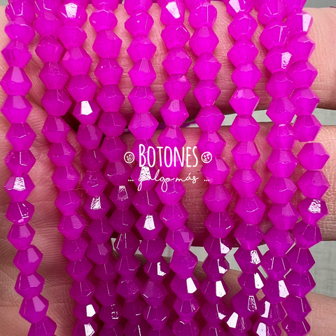 CRISTALITOS - 4x3.5MM- PAQUETE X 10 TIRAS (COD: 2878) BICONO - ROMBO