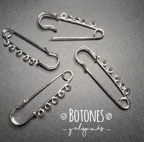 PRENDEDOR ALFILER GANCHO CON 5 RULOS 70MM (COD:682)